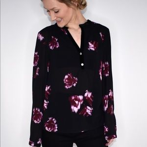 New Sanctuary Womens Small Black Velvet Blouse Top